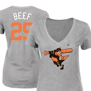 Welington Castillo "Beef" Baltimore Orioles Majestic Women's 2017 Players Shirt